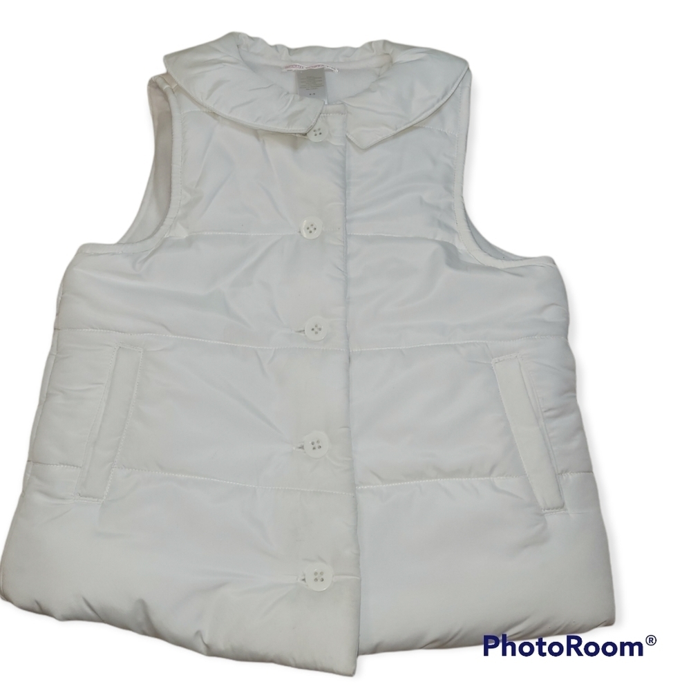 Janie and Jack white Girl's puffer vest size 4-5